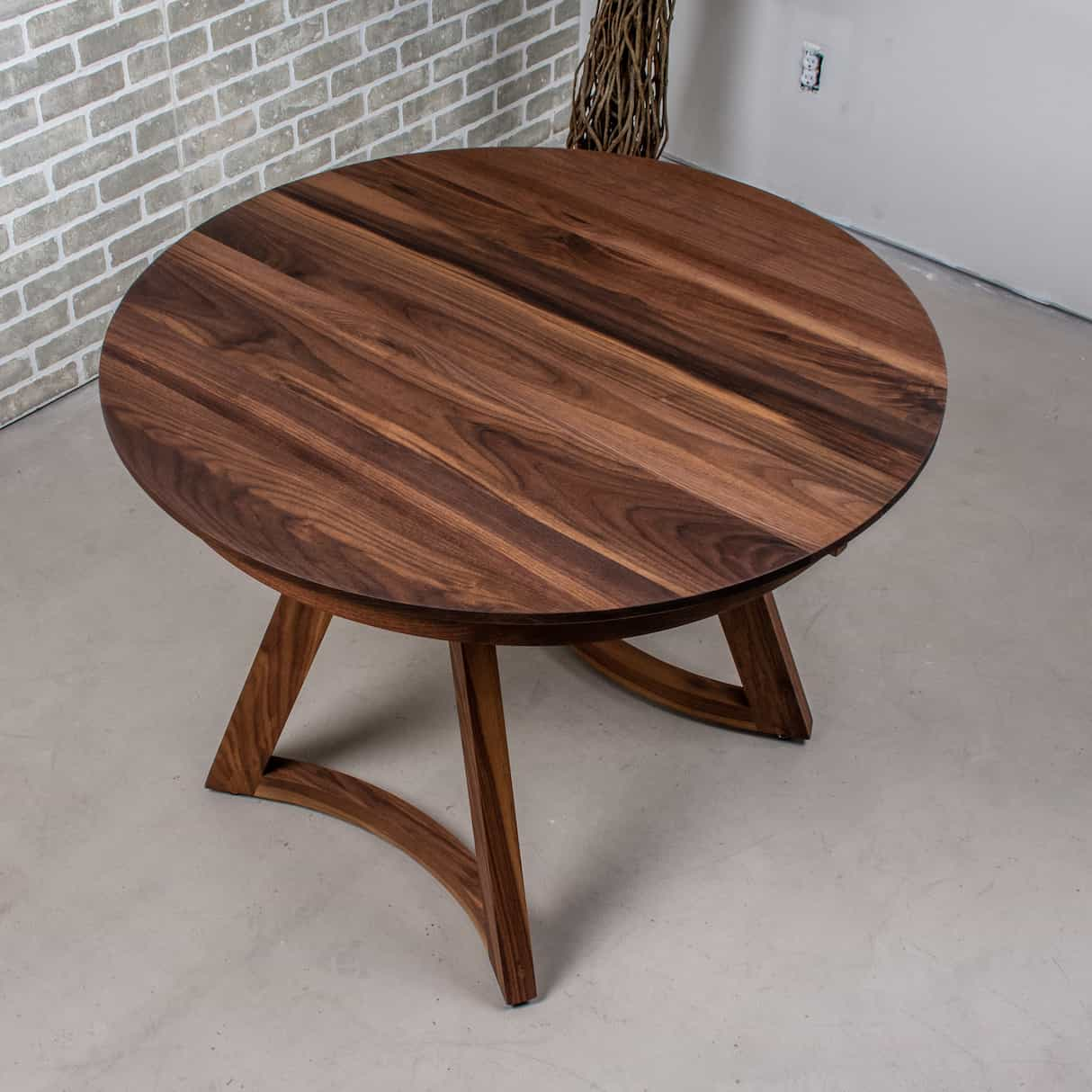 round walnut table