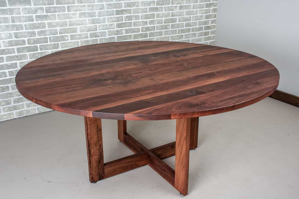 round walnut table