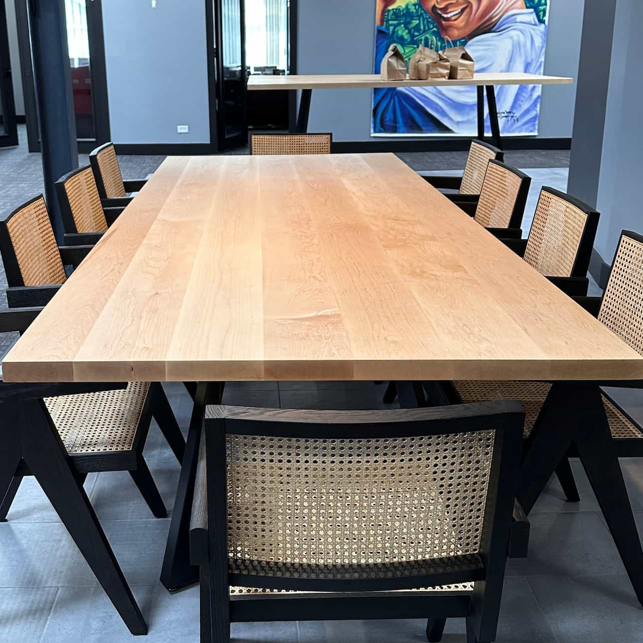 solid maple conference table