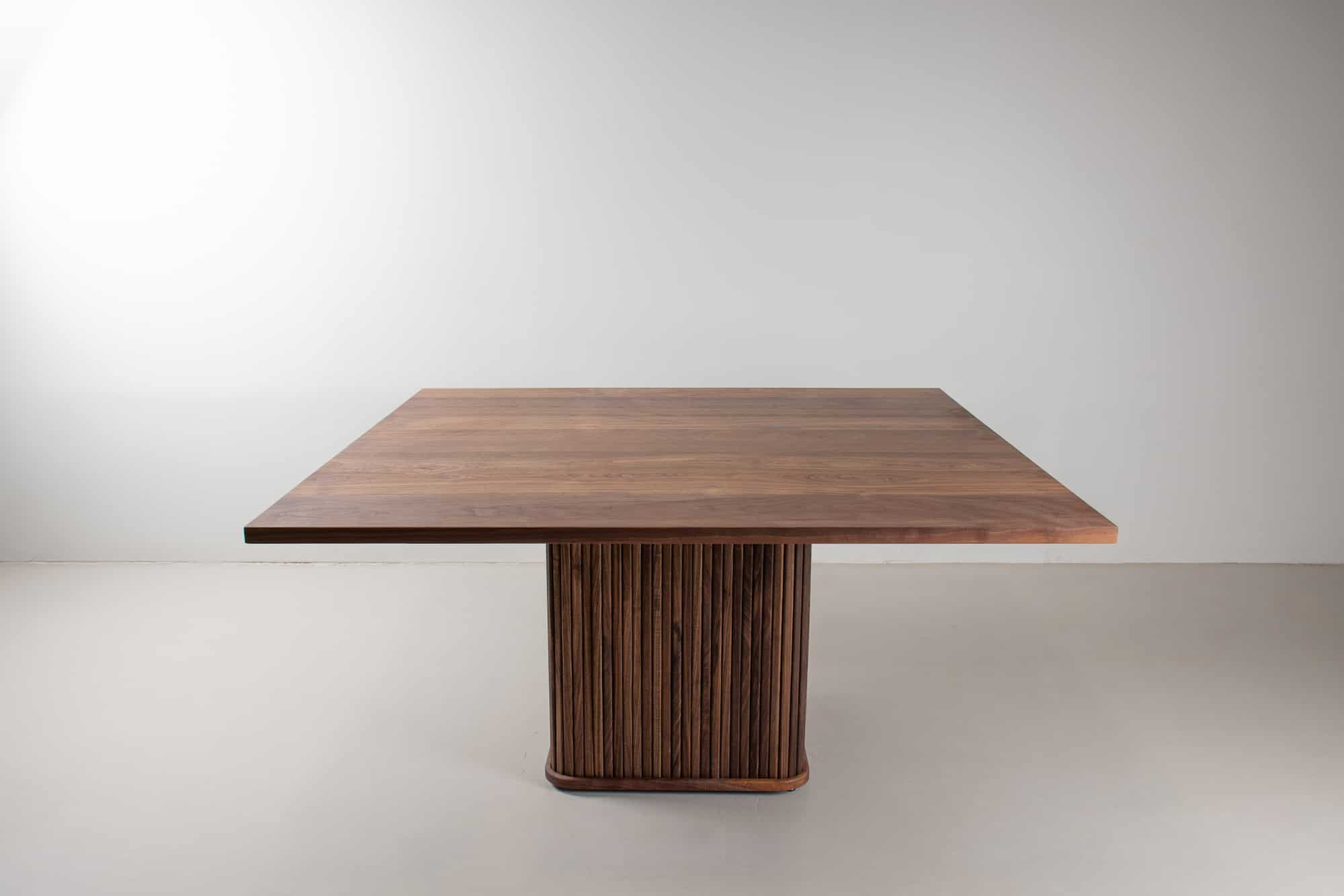 square pedestal table