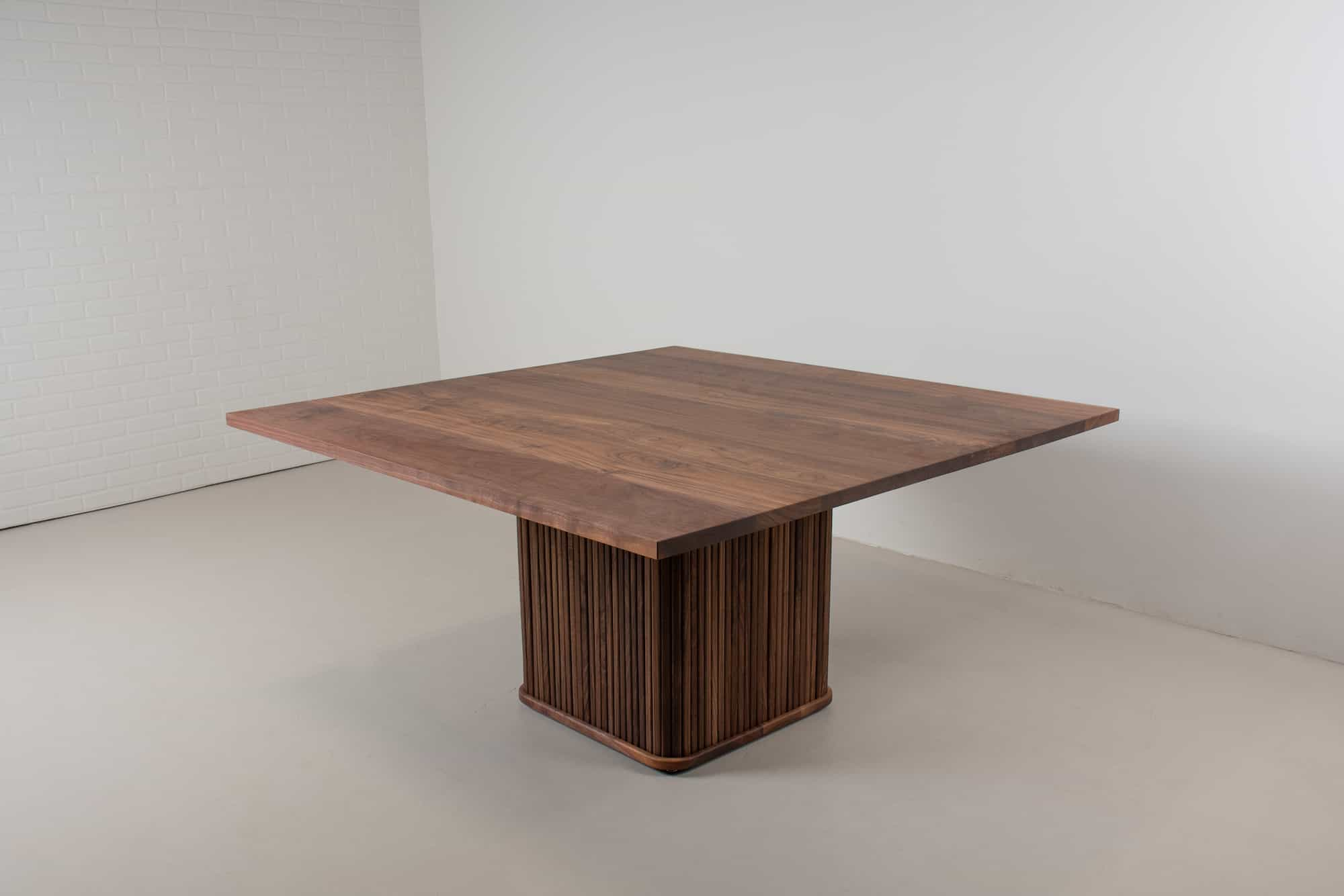 square pedestal table