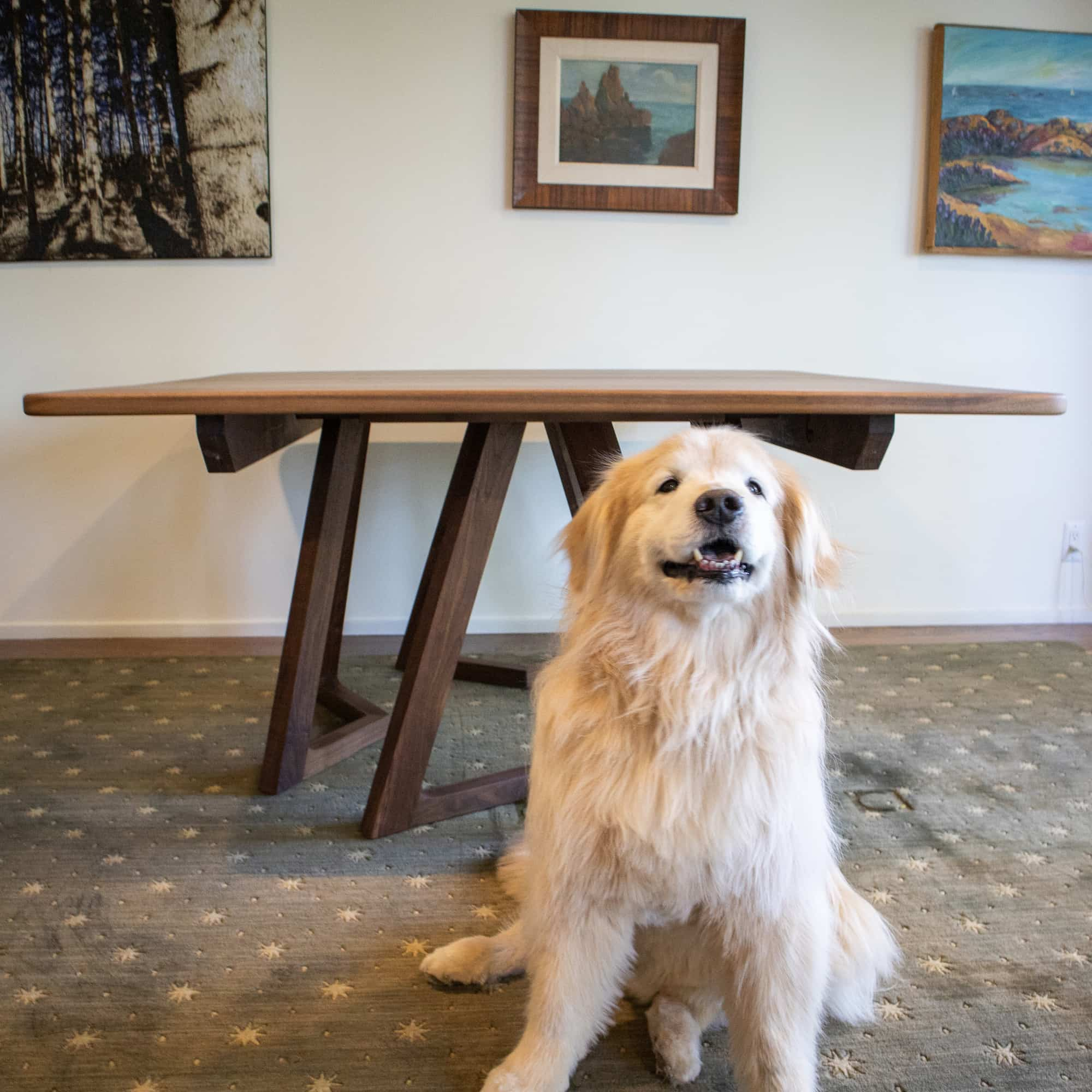 square walnut table