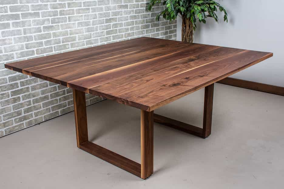 square walnut table