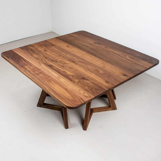 square wood table