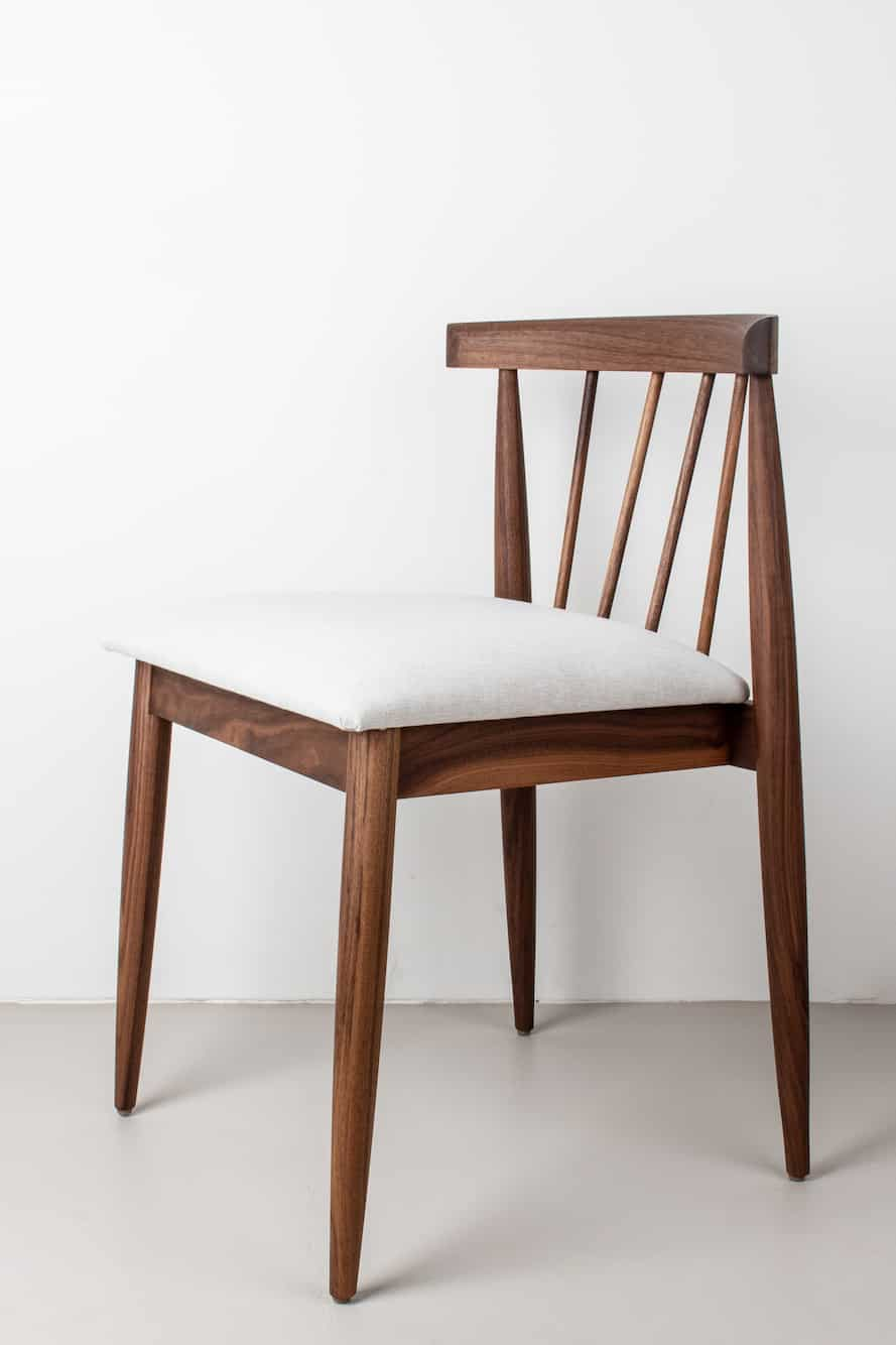 midcentury modern walnut dining chair