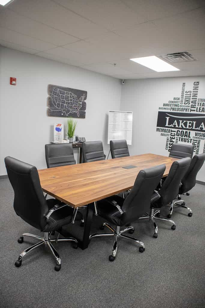 walnut conference room table