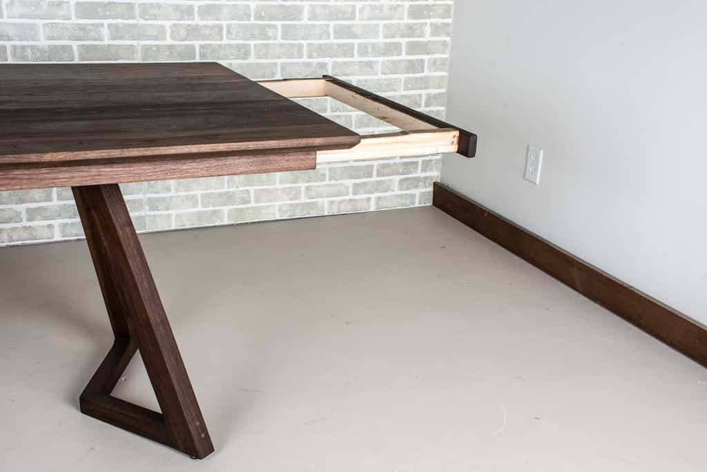 walnut end extension table