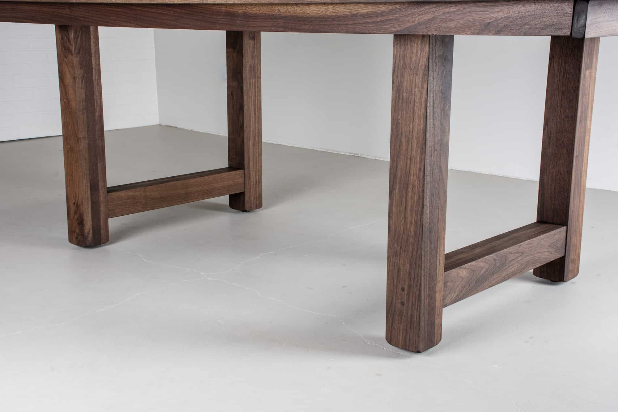 walnut extendable table on hawkin legs