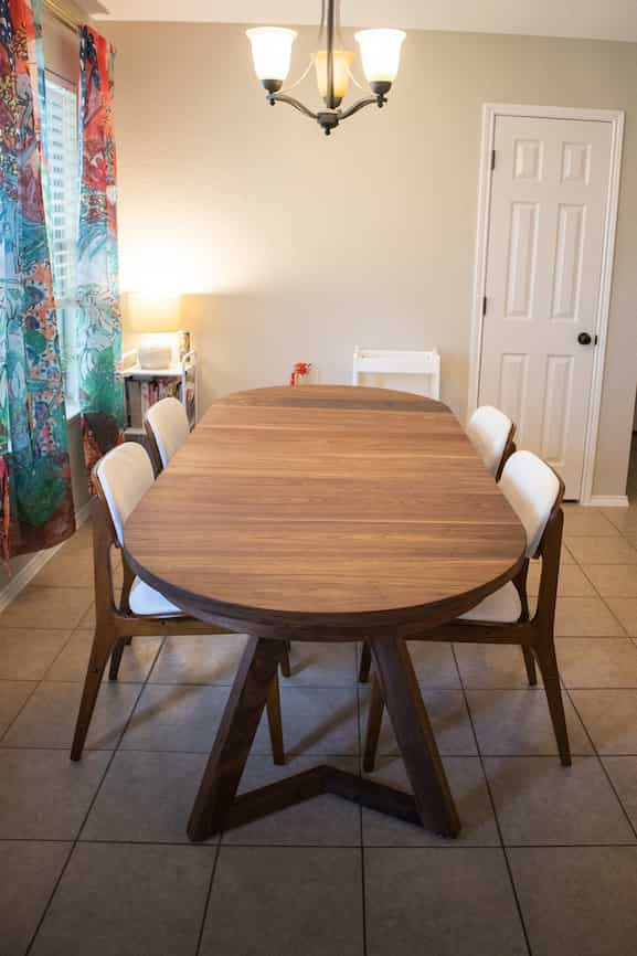 walnut oval table