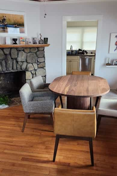 walnut oval table