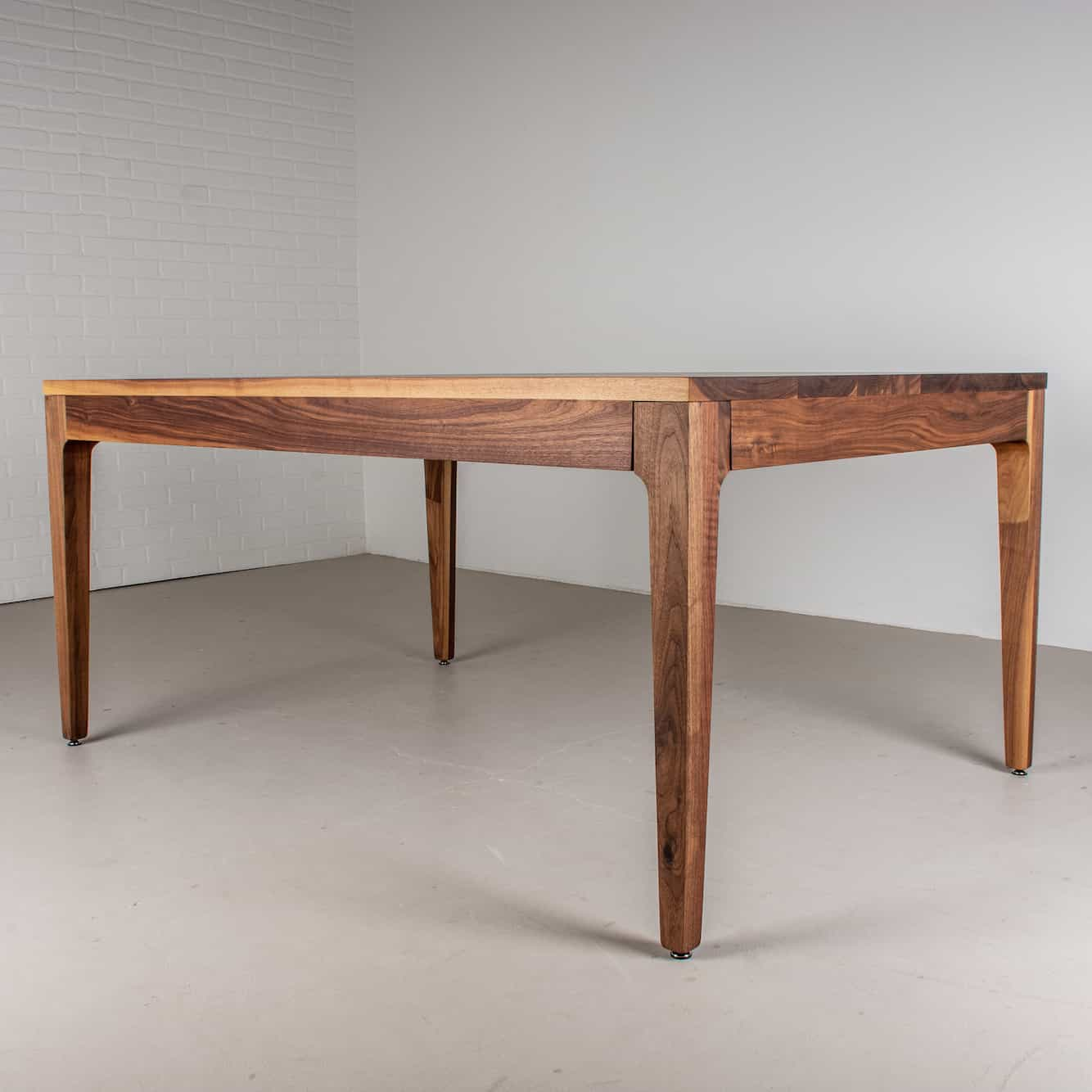 modern walnut parsons table