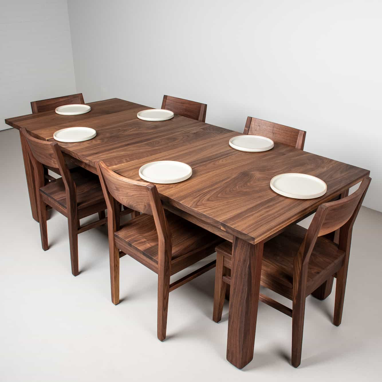 walnut parsons table and chairs