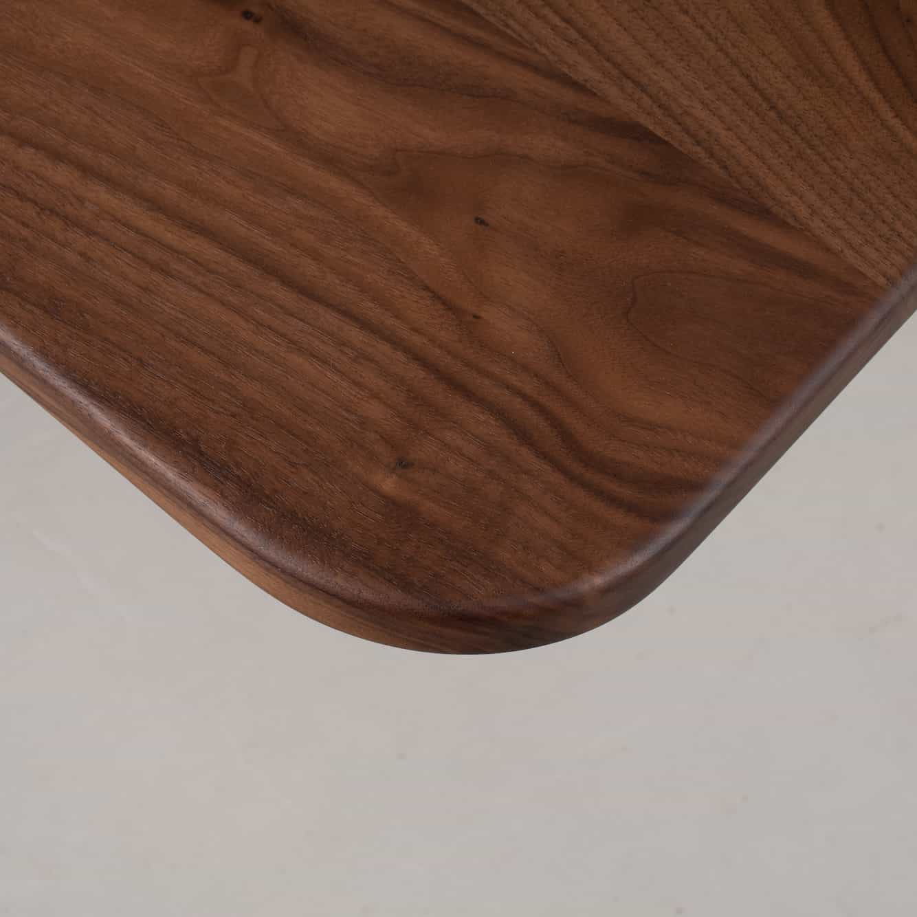 walnut rectangle table on pedestal base