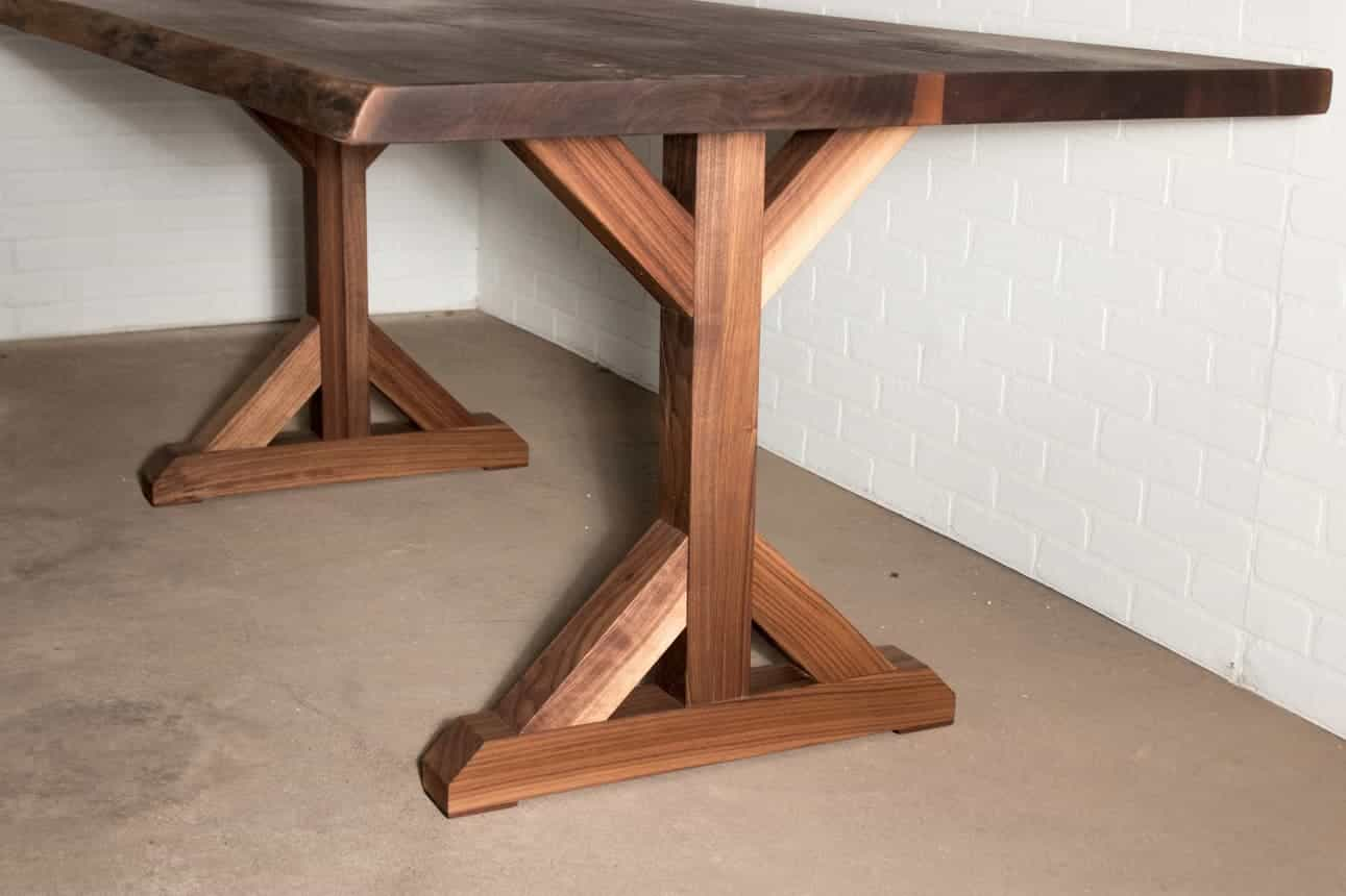 walnut table on flaxman legs