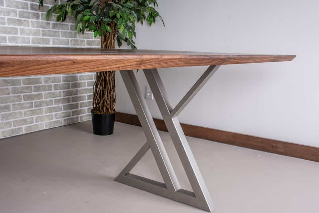 walnut table with nakina edge