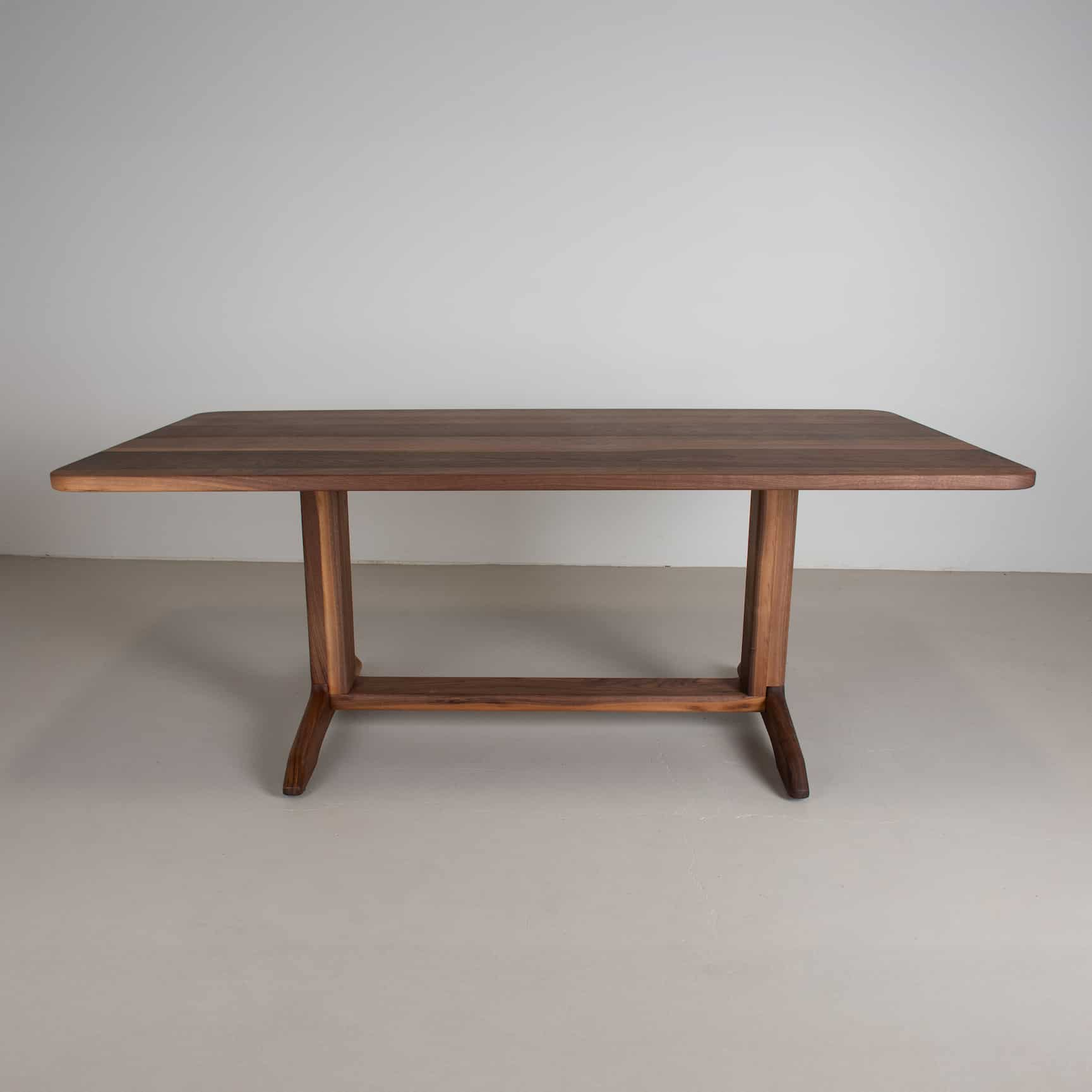 walnut trestle table