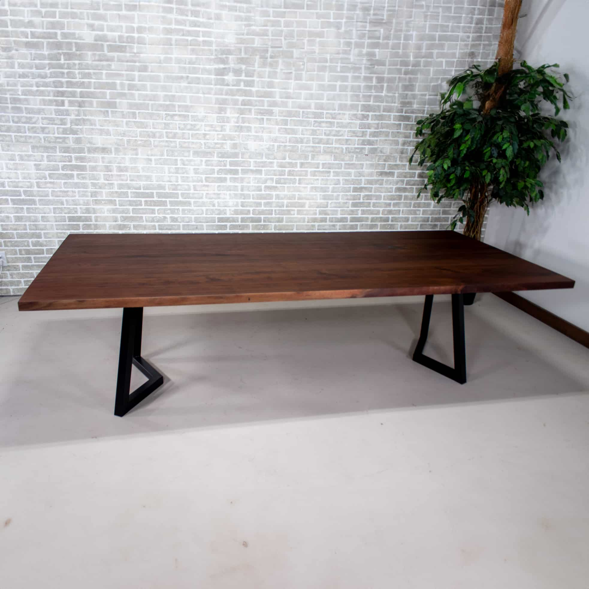 Straight Edge Walnut Table 48x108