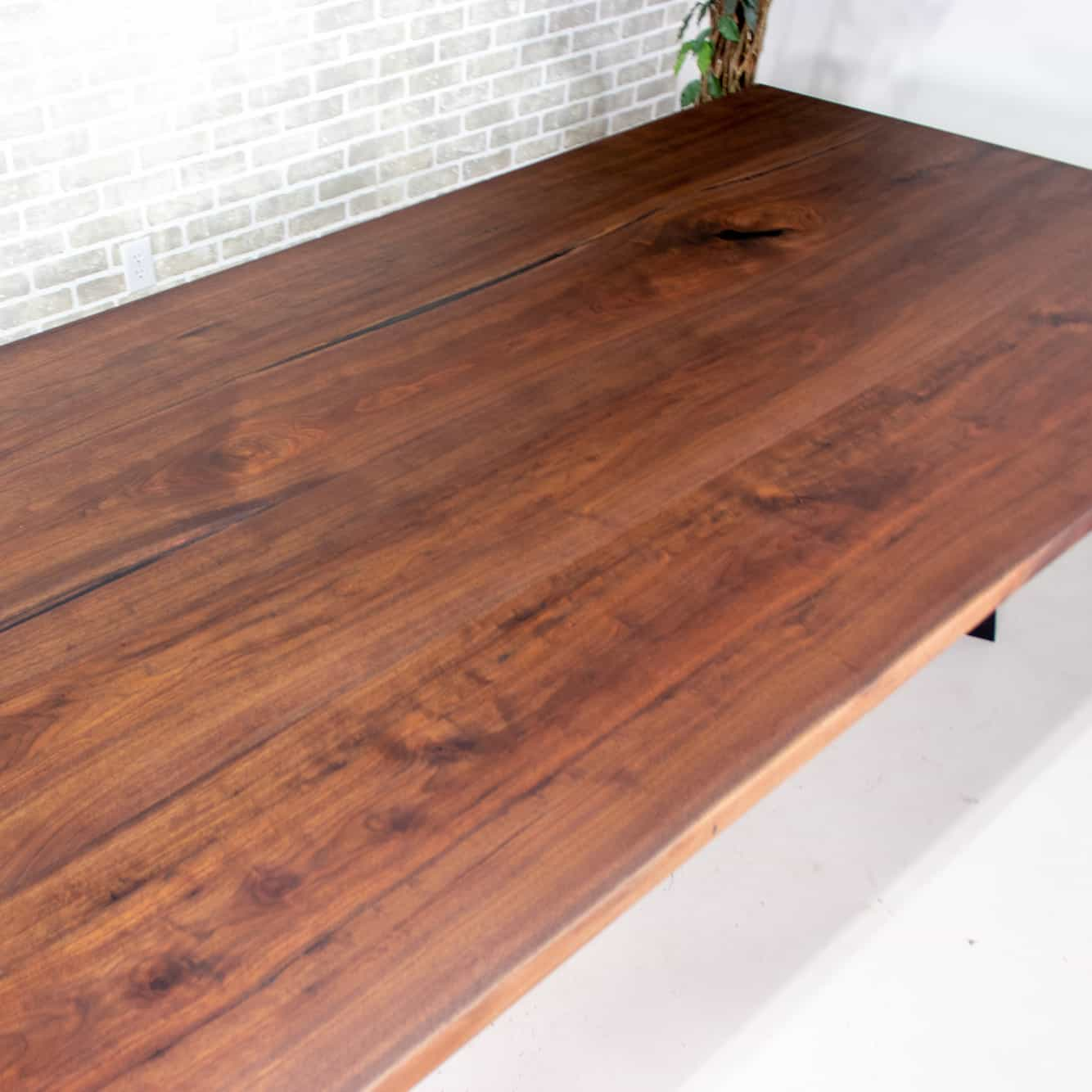 Straight Edge Walnut Table 48x108