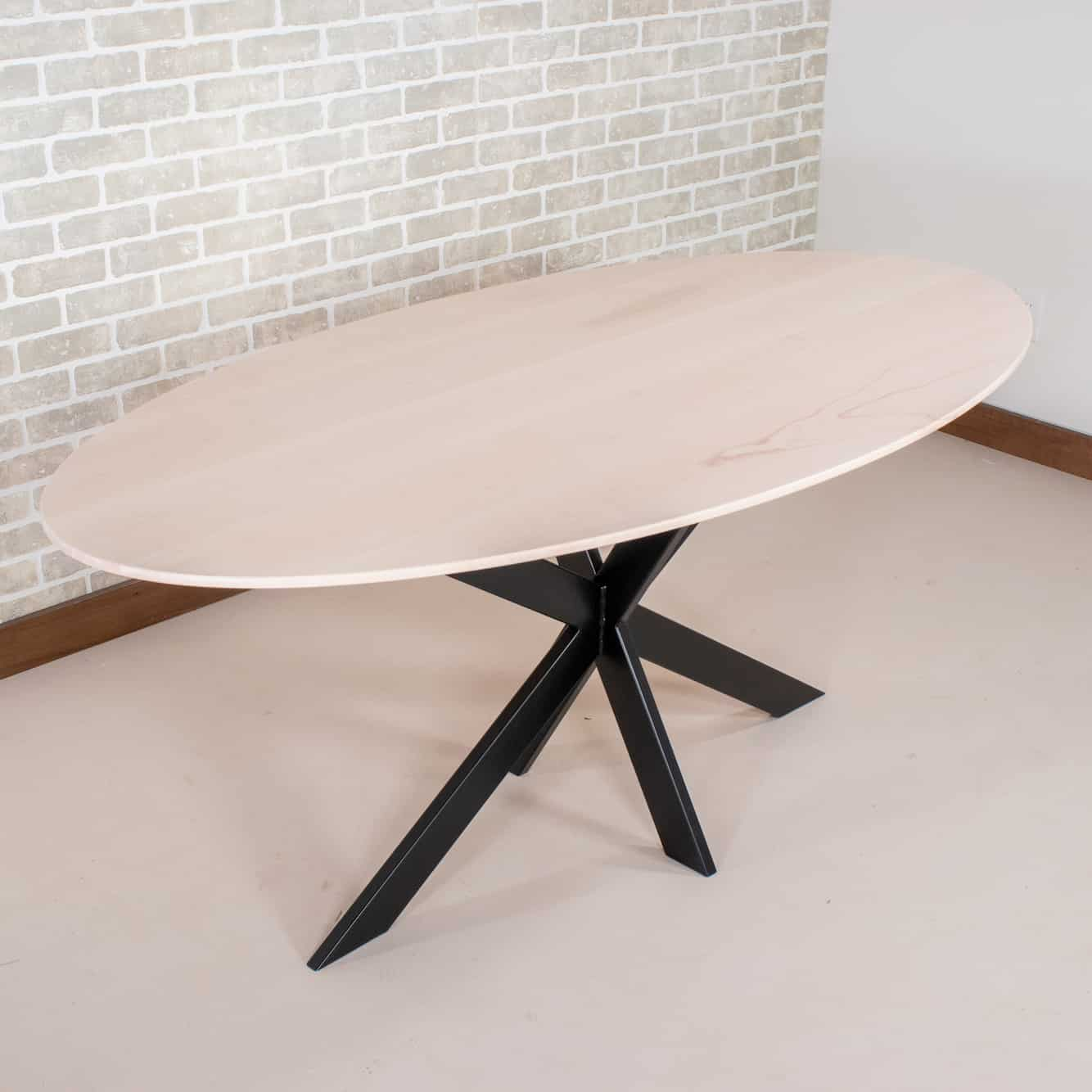 white oval table