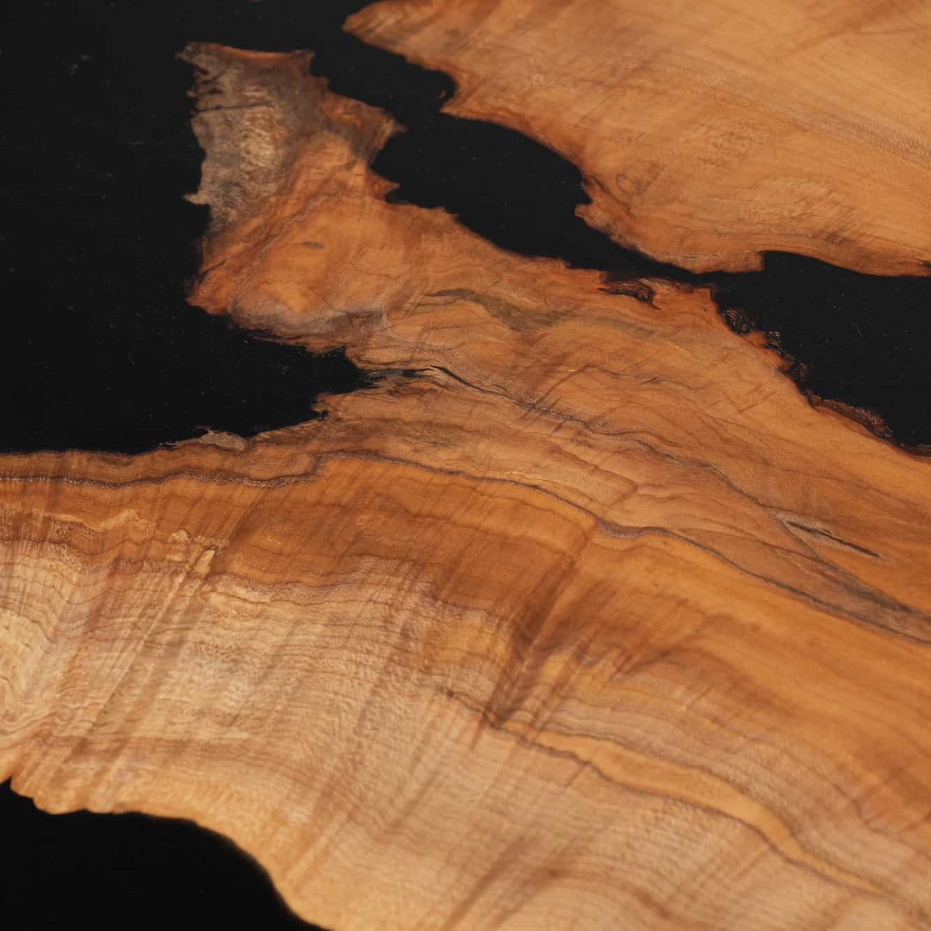 maple conference table with epoxy