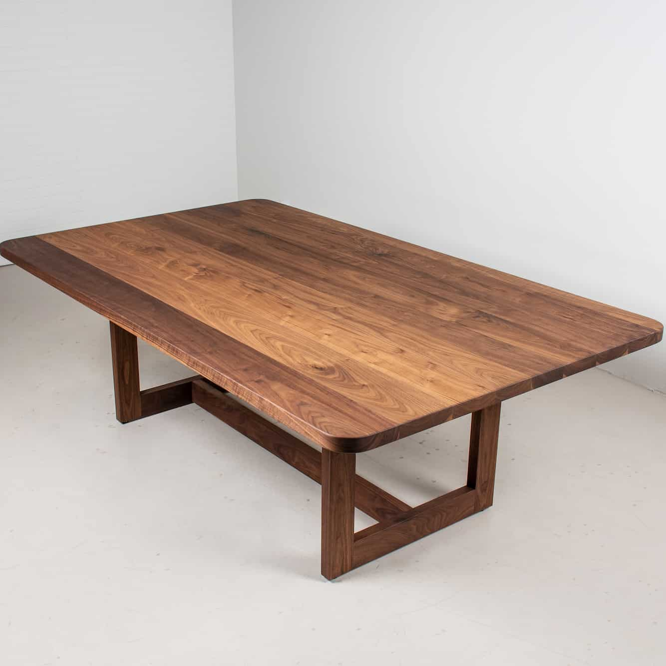 walnut trestle table